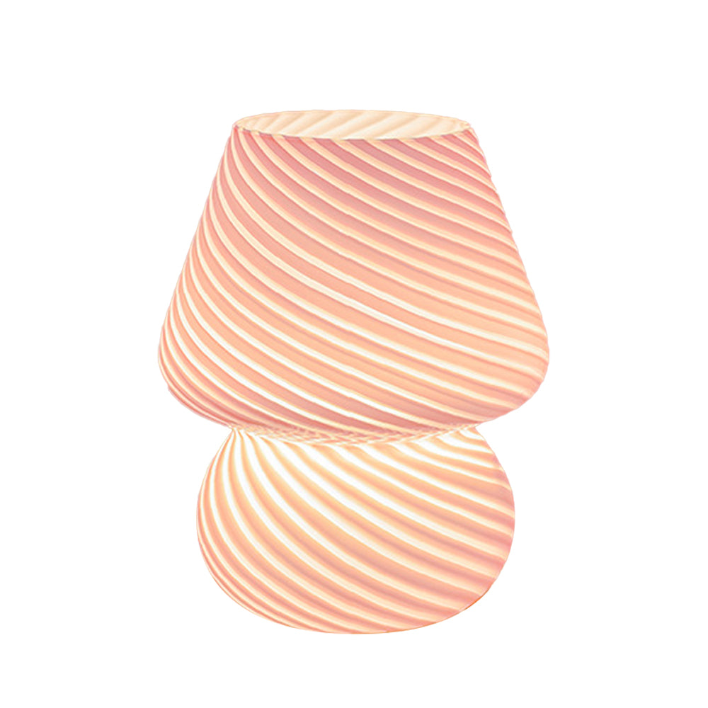 Glass Mushroom Bedside Table Lamp Nightstand Desk Lamp for Home Living Bedroom Gift