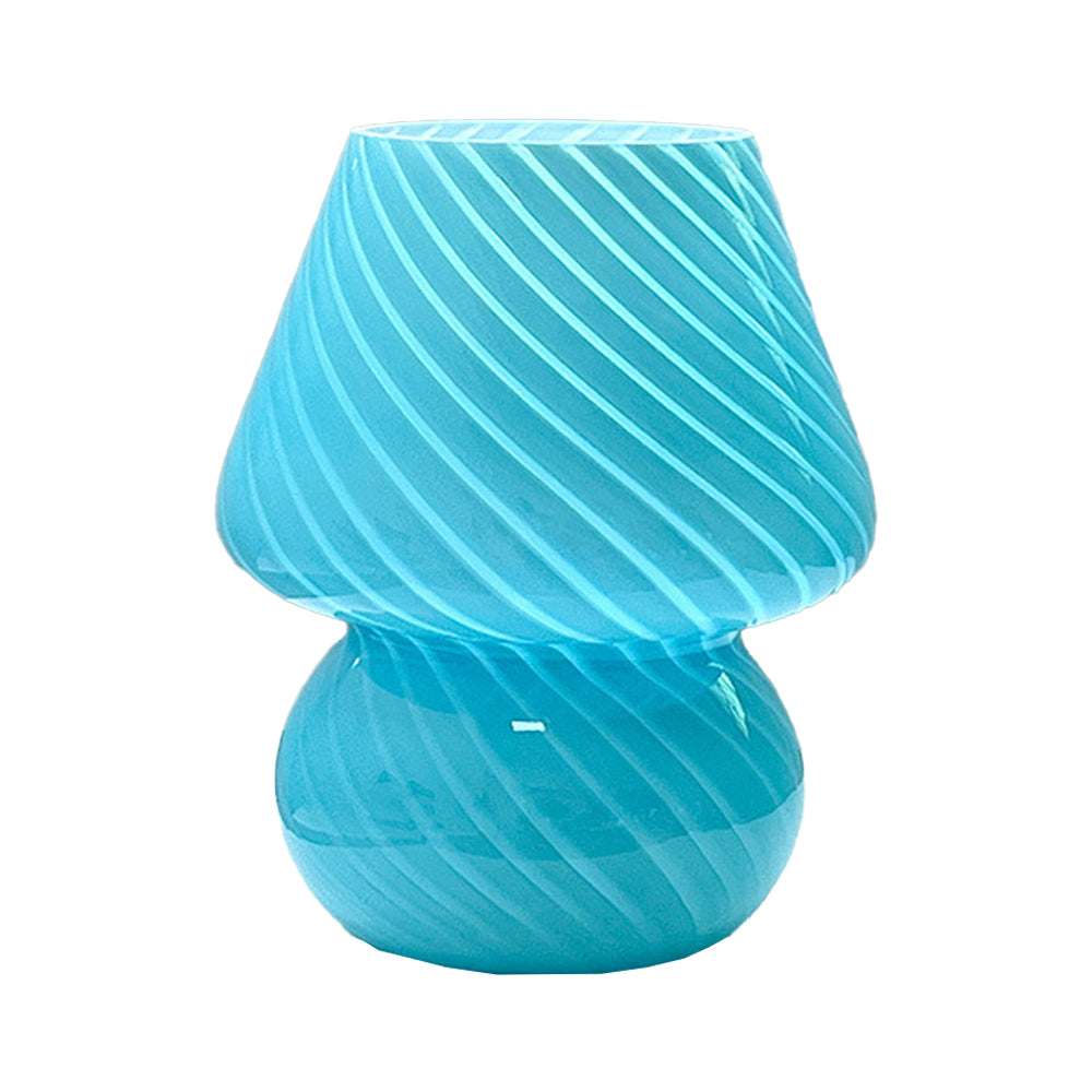Glass Mushroom Bedside Table Lamp Nightstand Desk Lamp for Home Living Bedroom Gift