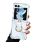 For Samsung Galaxy Z Flip5 5G Airbag Case Slim Clear Cover With Ring Stand