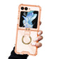 For Samsung Galaxy Z Flip5 5G Airbag Case Slim Clear Cover With Ring Stand