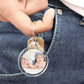 20Pcs Round Clear Acrylic Photo Keyring DIY Blank Picture Frame Key Chain