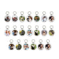 20Pcs Round Clear Acrylic Photo Keyring DIY Blank Picture Frame Key Chain