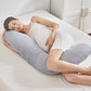 Grey J-Shaped Body Pillows Maternity Pillows for Body Support