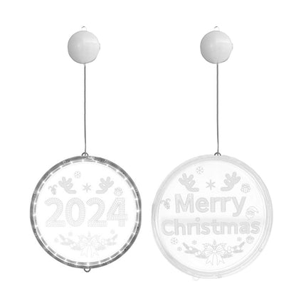 2Pcs Battery Operated LED Merry Christmas Window Fairy Lights