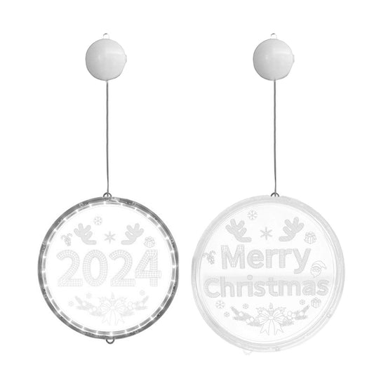 2Pcs Battery Operated LED Merry Christmas Window Fairy Lights