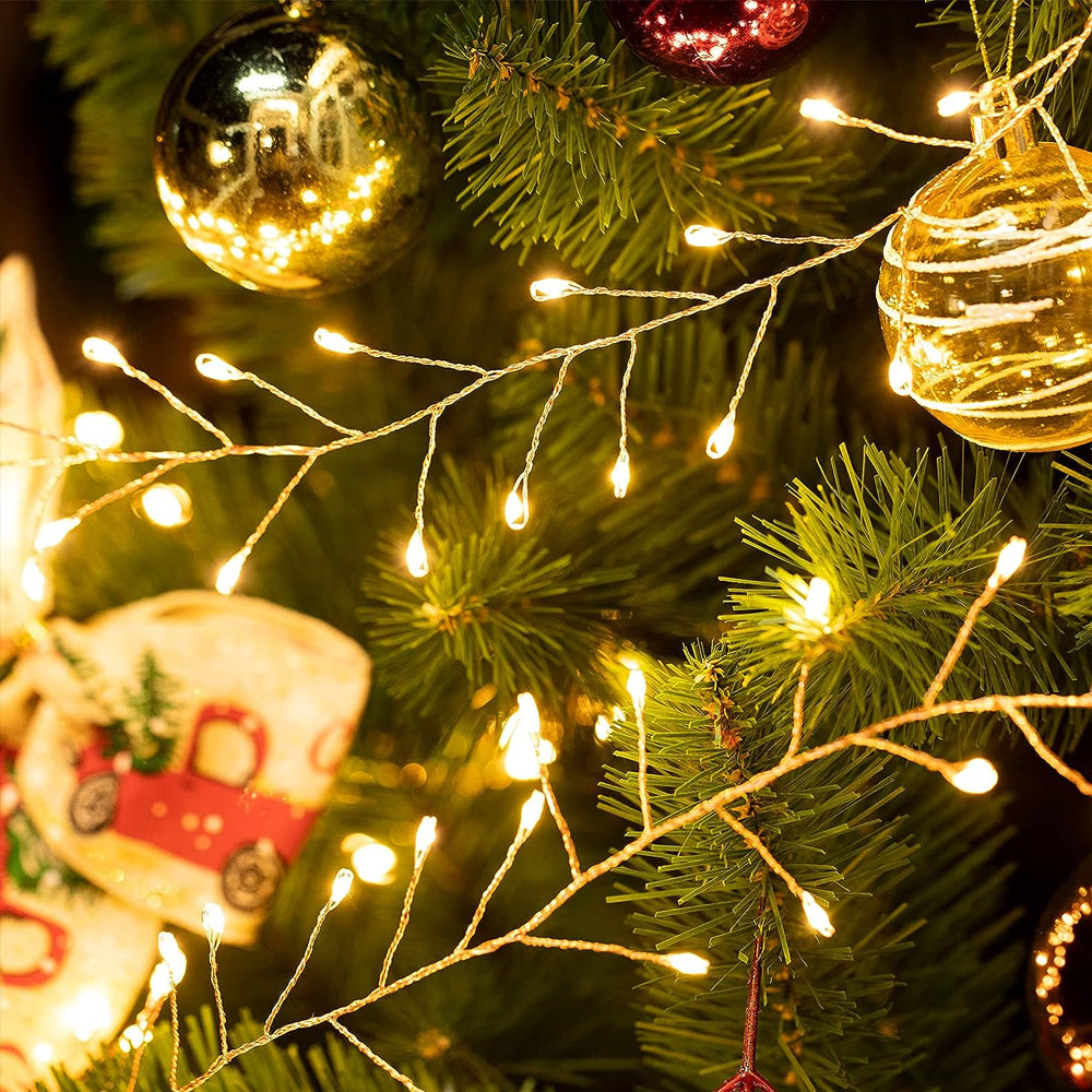 Christmas 8 Modes LED Firecracker Starry String Lights for Bedroom Festival Decorations