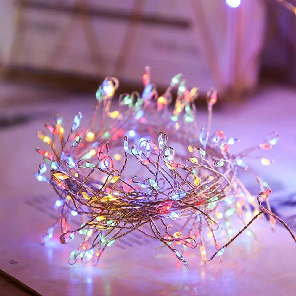 Christmas 8 Modes LED Firecracker Starry String Lights for Bedroom Festival Decorations