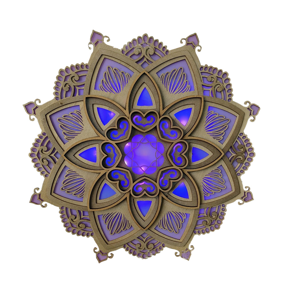 Mandala Yoga Room Night Light Wall Mounted Lamp Atmosphere Light