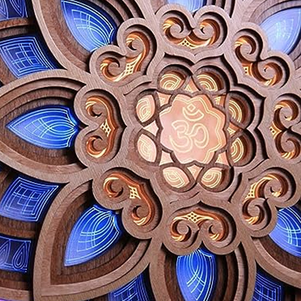 Mandala Yoga Room Night Light Wall Mounted Lamp Atmosphere Light