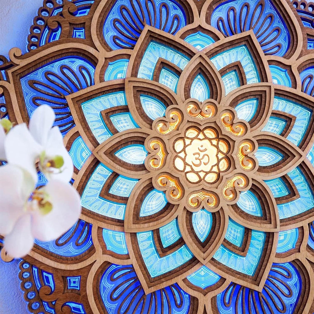 Mandala Yoga Room Night Light Wall Mounted Lamp Atmosphere Light