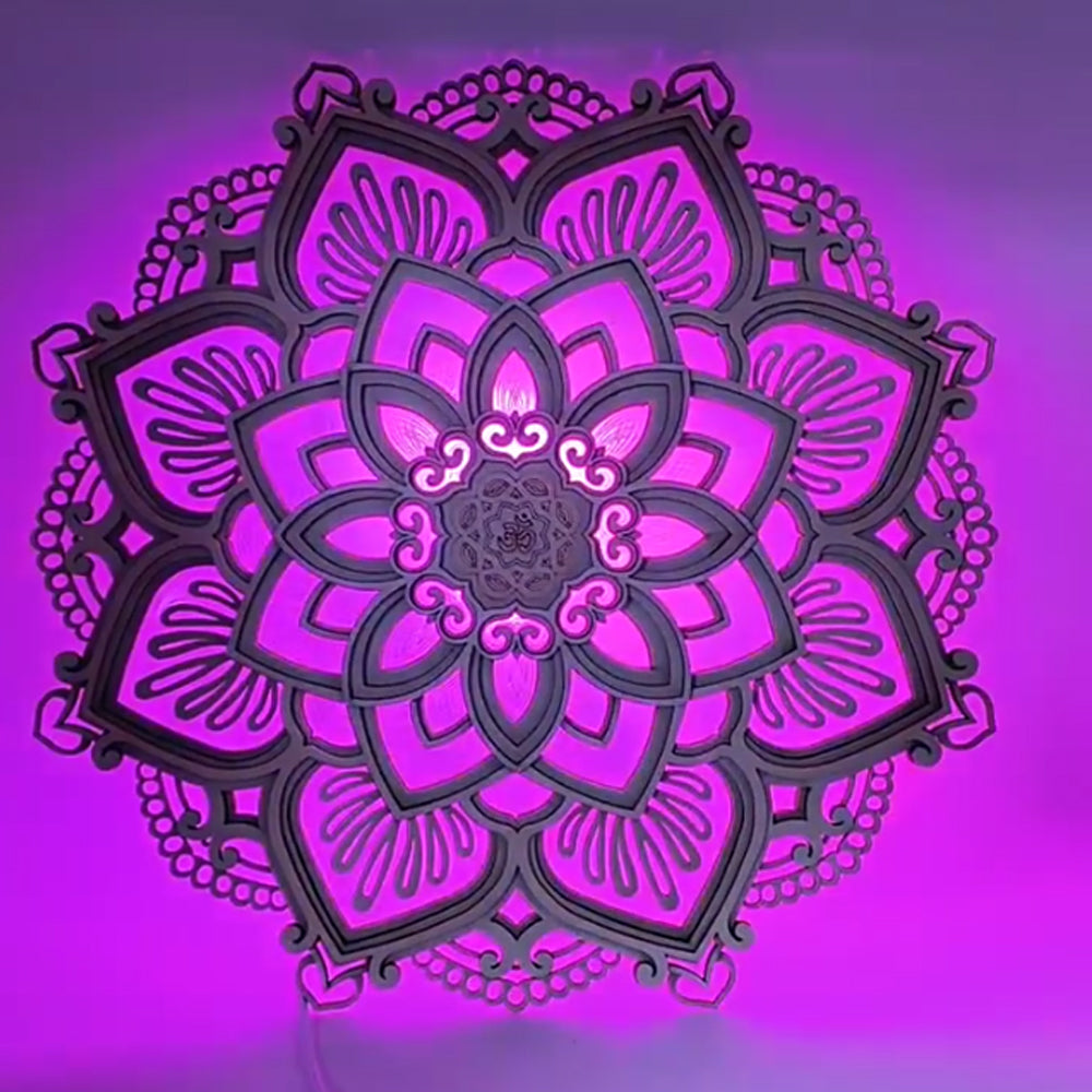 Mandala Yoga Room Night Light Wall Mounted Lamp Atmosphere Light