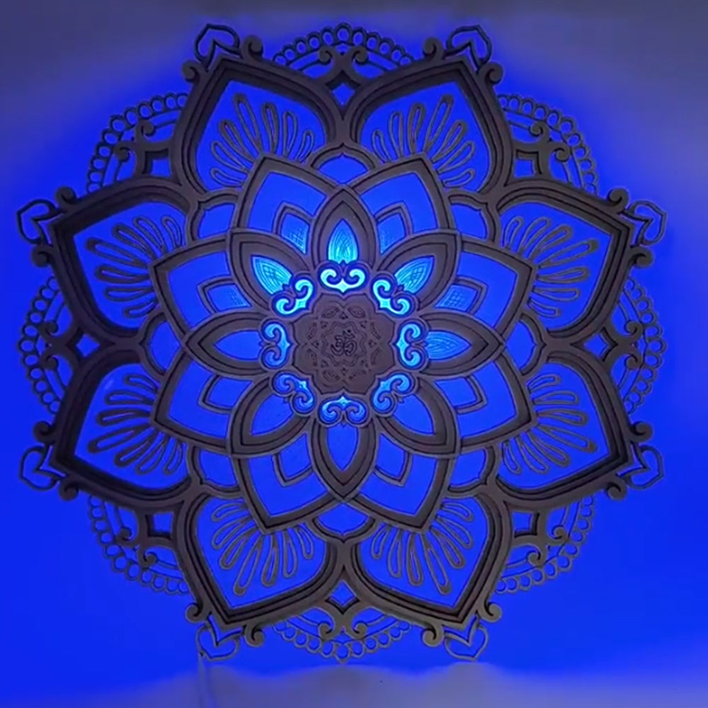 Mandala Yoga Room Night Light Wall Mounted Lamp Atmosphere Light
