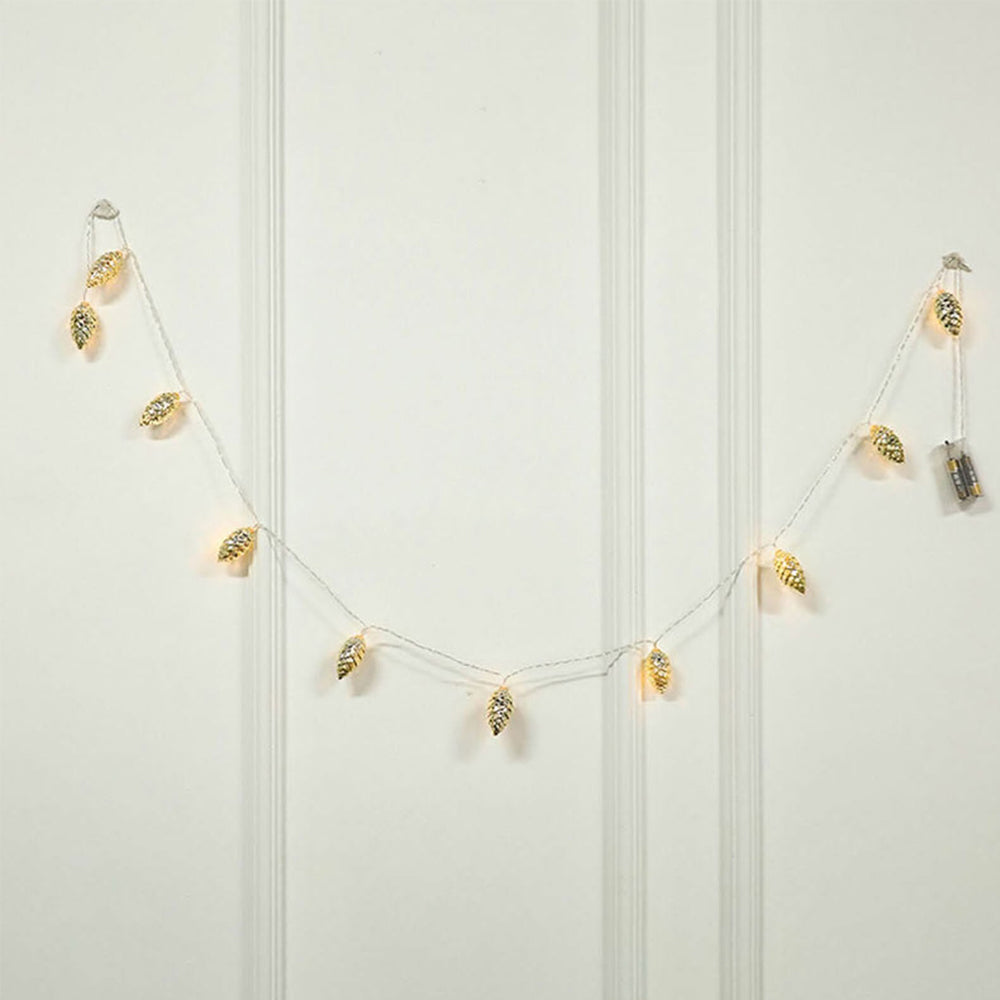 Electroplated Christmas Pine Cone String Light Warm White