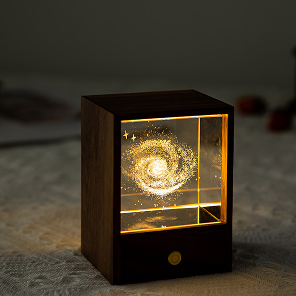 3D Glass LED Night Table Lamp-Milky Way