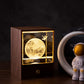 3D Glass LED Night Table Lamp-Astronauts on the Moon