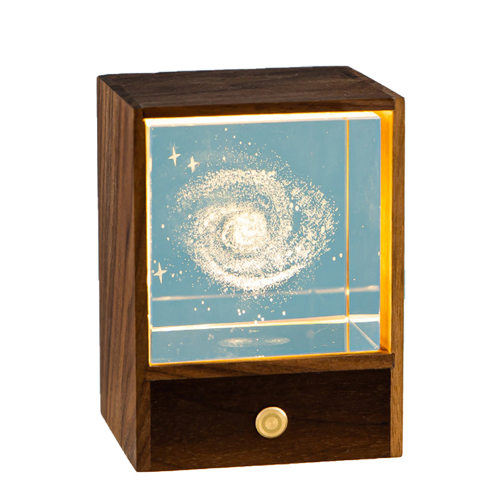 3D Glass LED Night Table Lamp-Milky Way