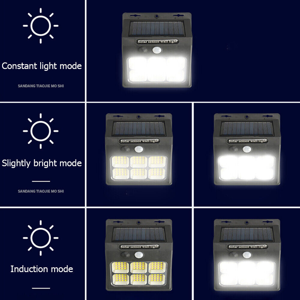 Water-resistant Human Sensor Solar Wall Lamp for Front Door Backyard Porch