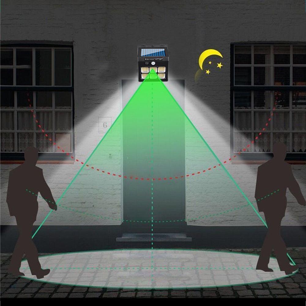 Water-resistant Human Sensor Solar Wall Lamp for Front Door Backyard Porch