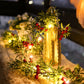 Artificial Courtyard Garland with Lights Door Wreath Fireplace Indoor Decor