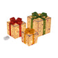 3Pcs Christmas Lighted Gift Boxes LED Lights Decor
