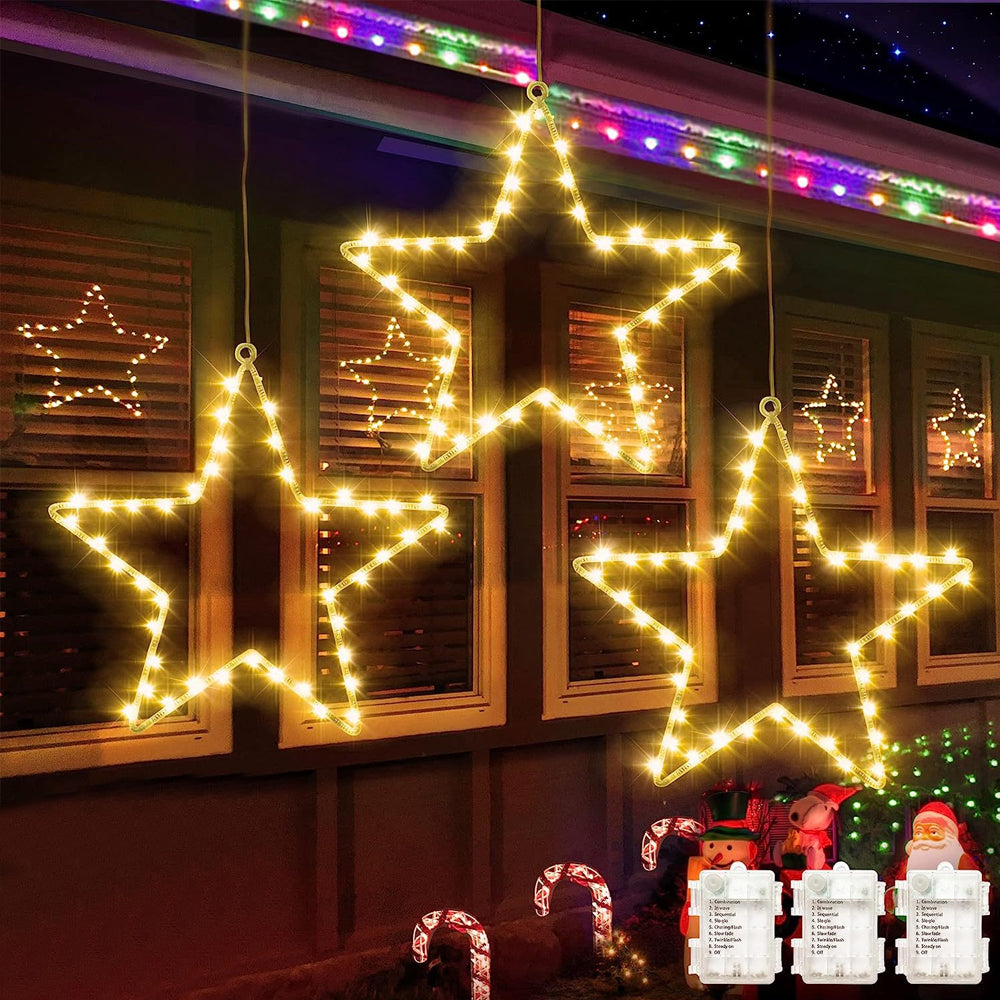 Christmas Window Star Lights Waterproof Christmas Lights Outdoor