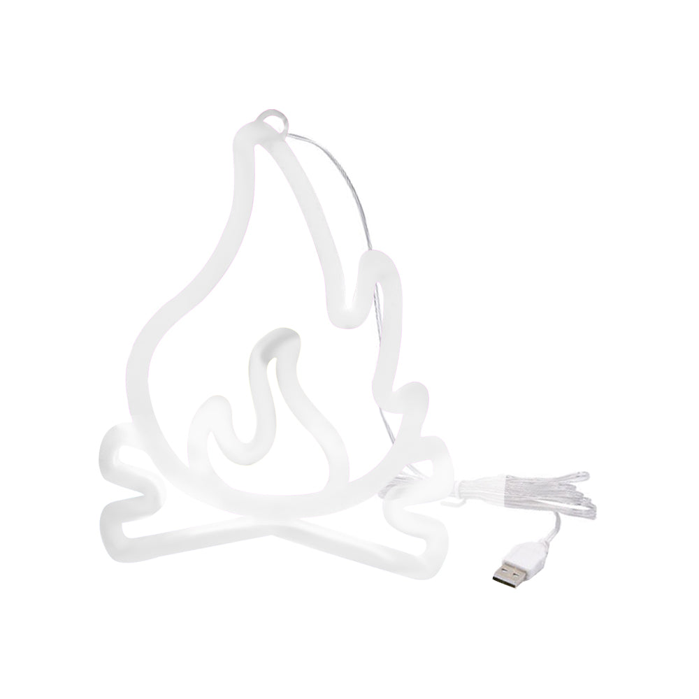 Christmas LED Double-Sided Neon Sign Night Light-Flames
