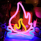 Christmas LED Double-Sided Neon Sign Night Light-Flames