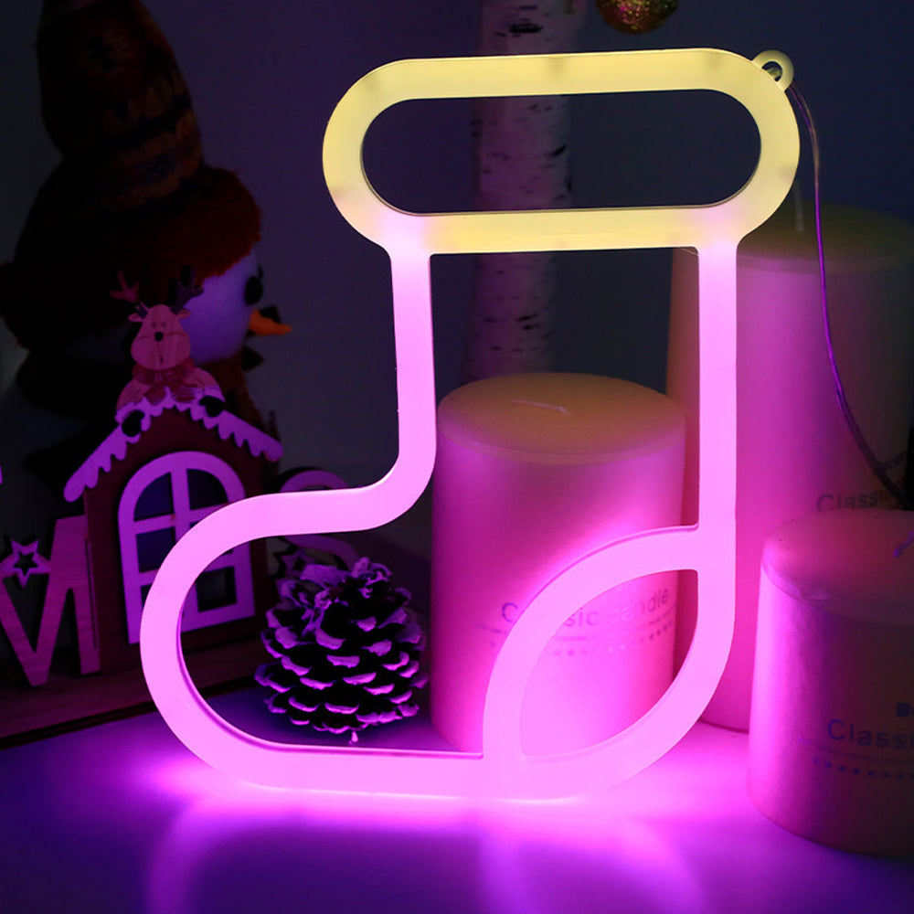 Christmas LED Double-Sided Neon Sign Night Light-Christmas Boots