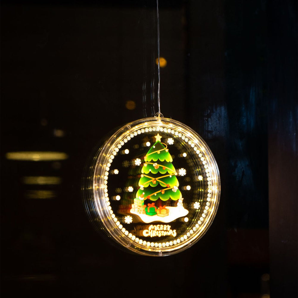 3Pcs Christmas LED Window Home Hanging Lamps-Style 1