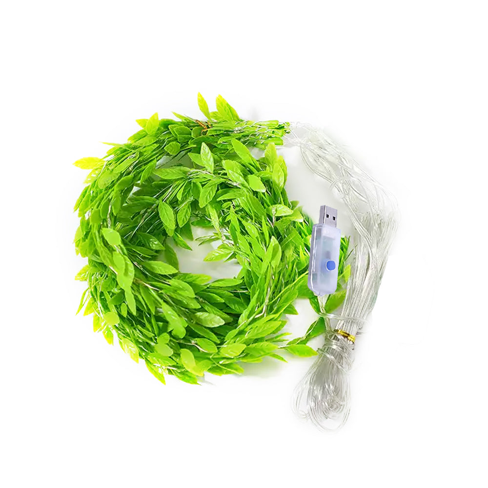 LED Artificial Willow Vines Curtain Light with 100 LED for Christmas Party Decoration