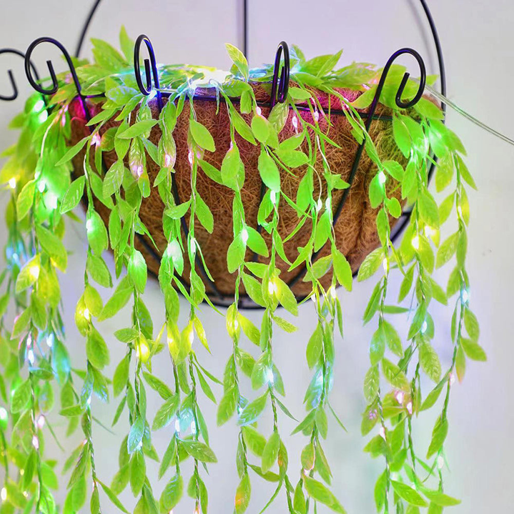 LED Artificial Willow Vines Curtain Light with 100 LED for Christmas Party Decoration
