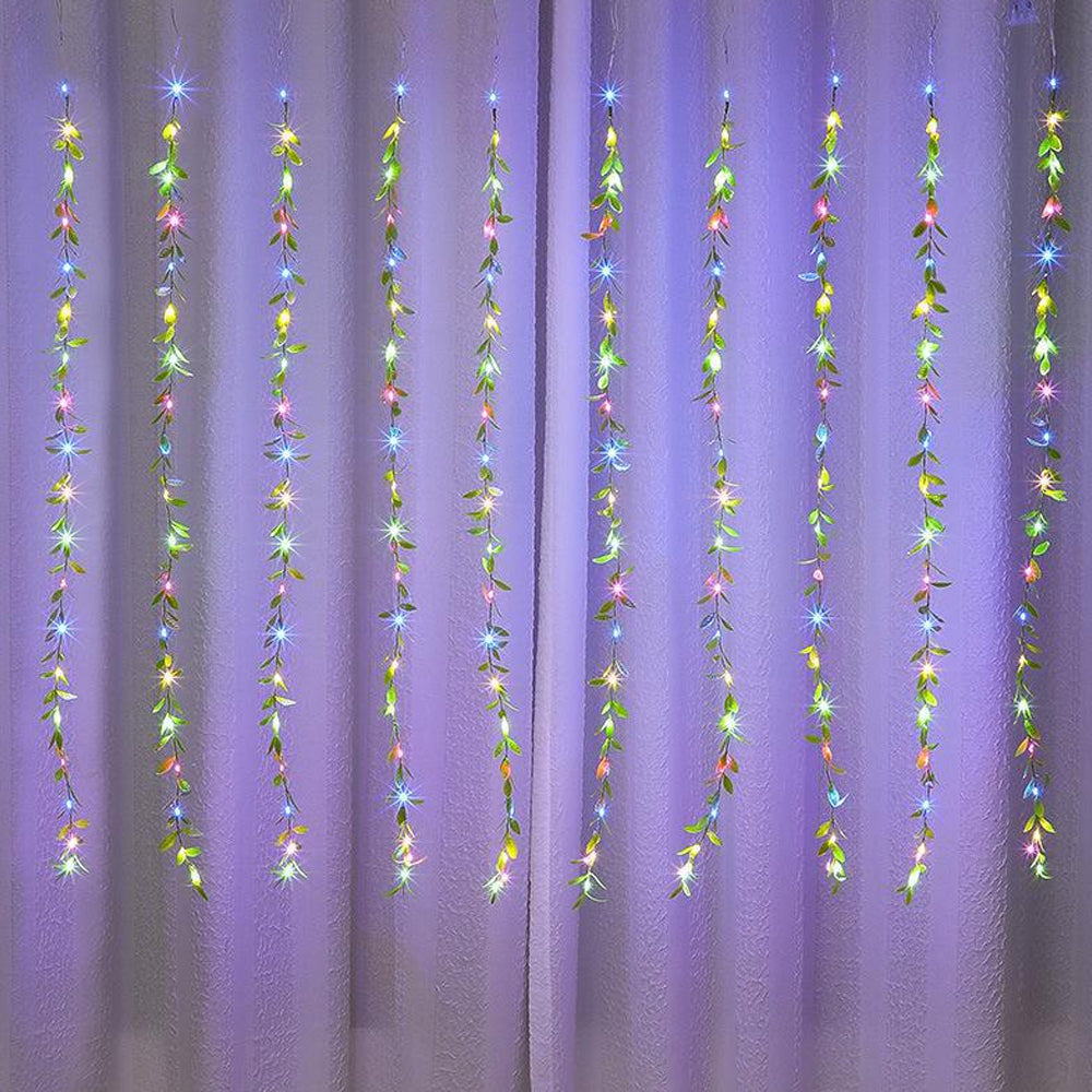 LED Artificial Willow Vines Curtain Light with 100 LED for Christmas Party Decoration