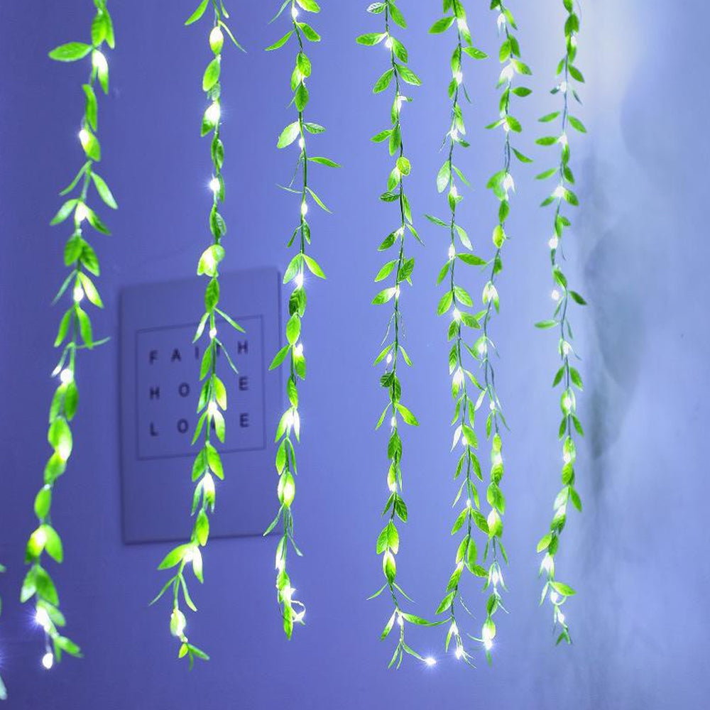 LED Artificial Willow Vines Curtain Light with 100 LED for Christmas Party Decoration