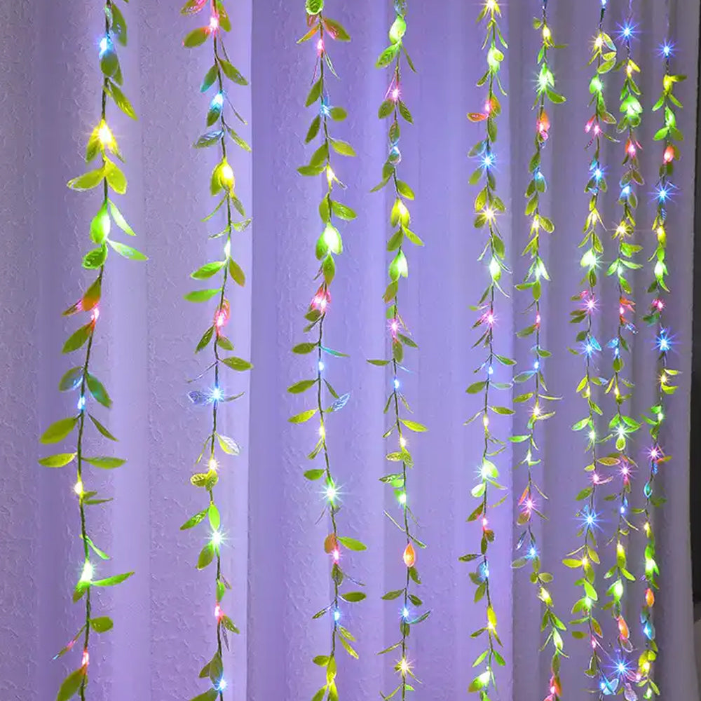 LED Artificial Willow Vines Curtain Light with 100 LED for Christmas Party Decoration