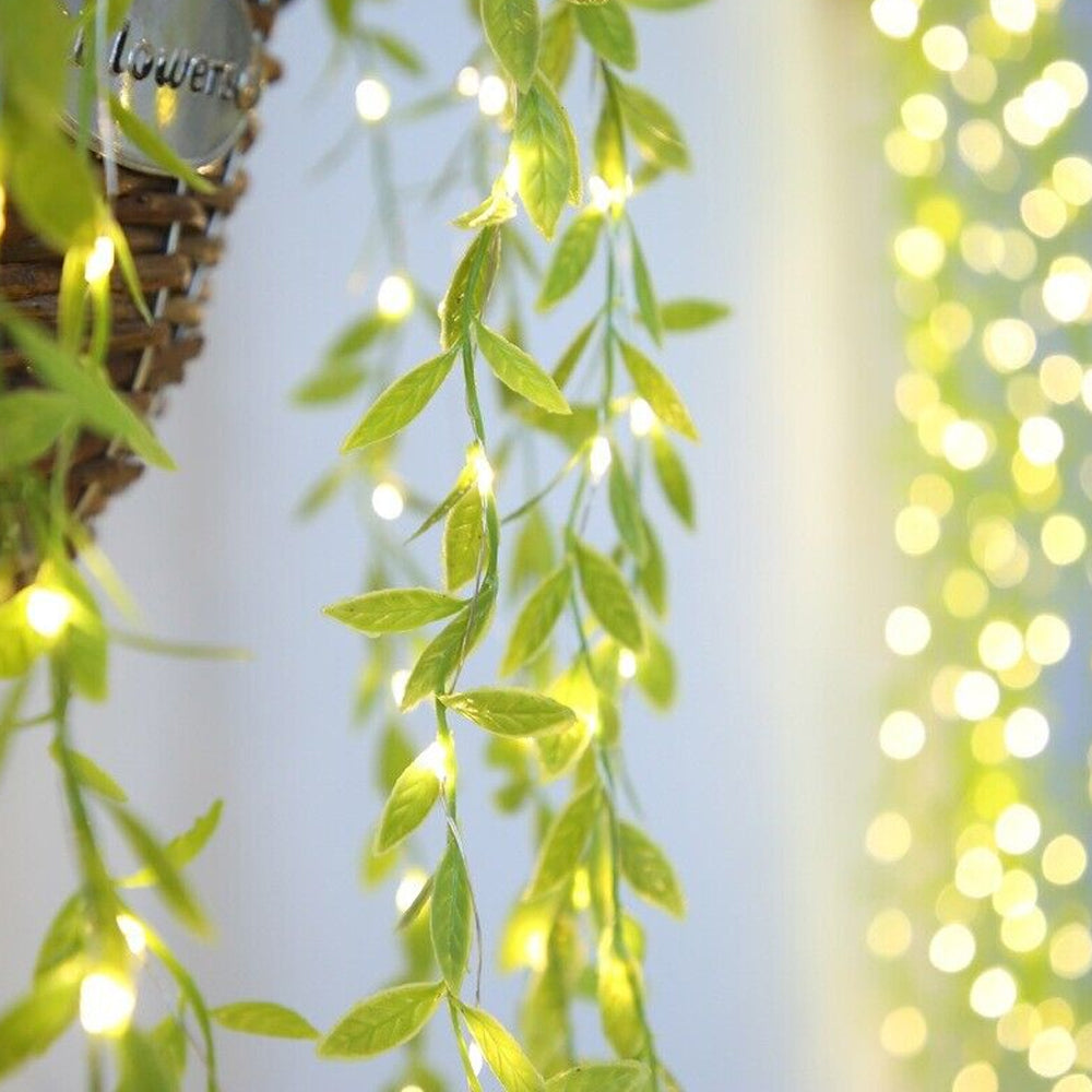 LED Artificial Willow Vines Curtain Light with 100 LED for Christmas Party Decoration