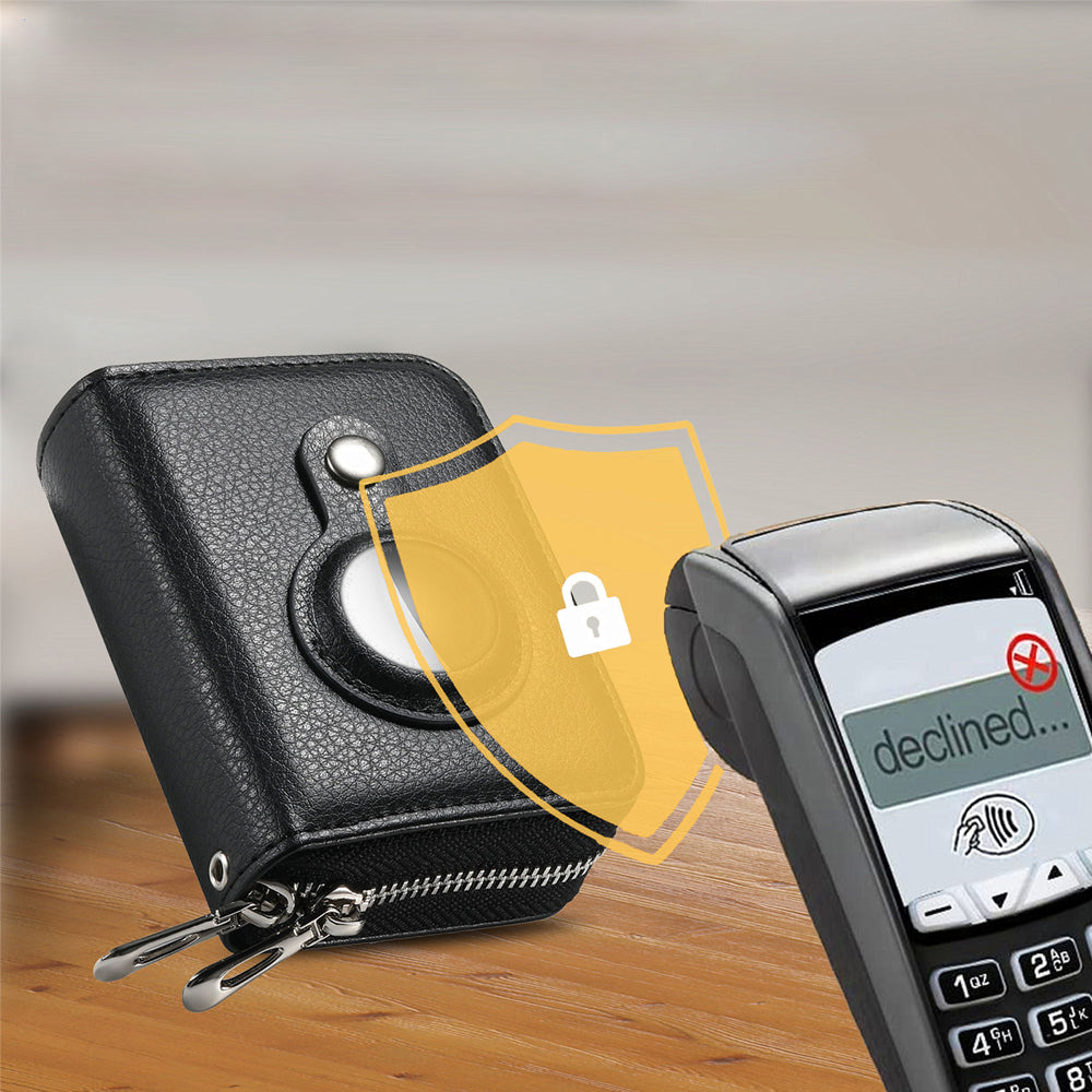 RFID Blocking Wallet Money Clip Purse Case Card Holder for AirTag