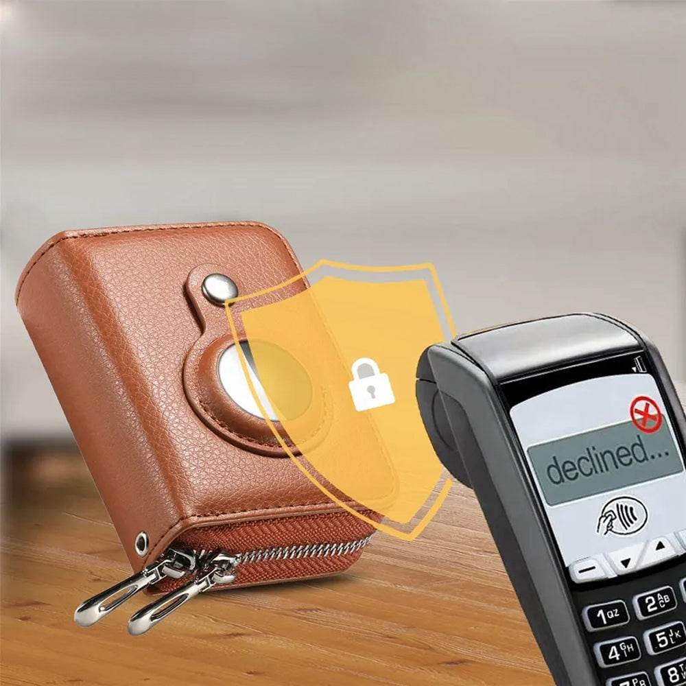 RFID Blocking Wallet Money Clip Purse Case Card Holder for AirTag