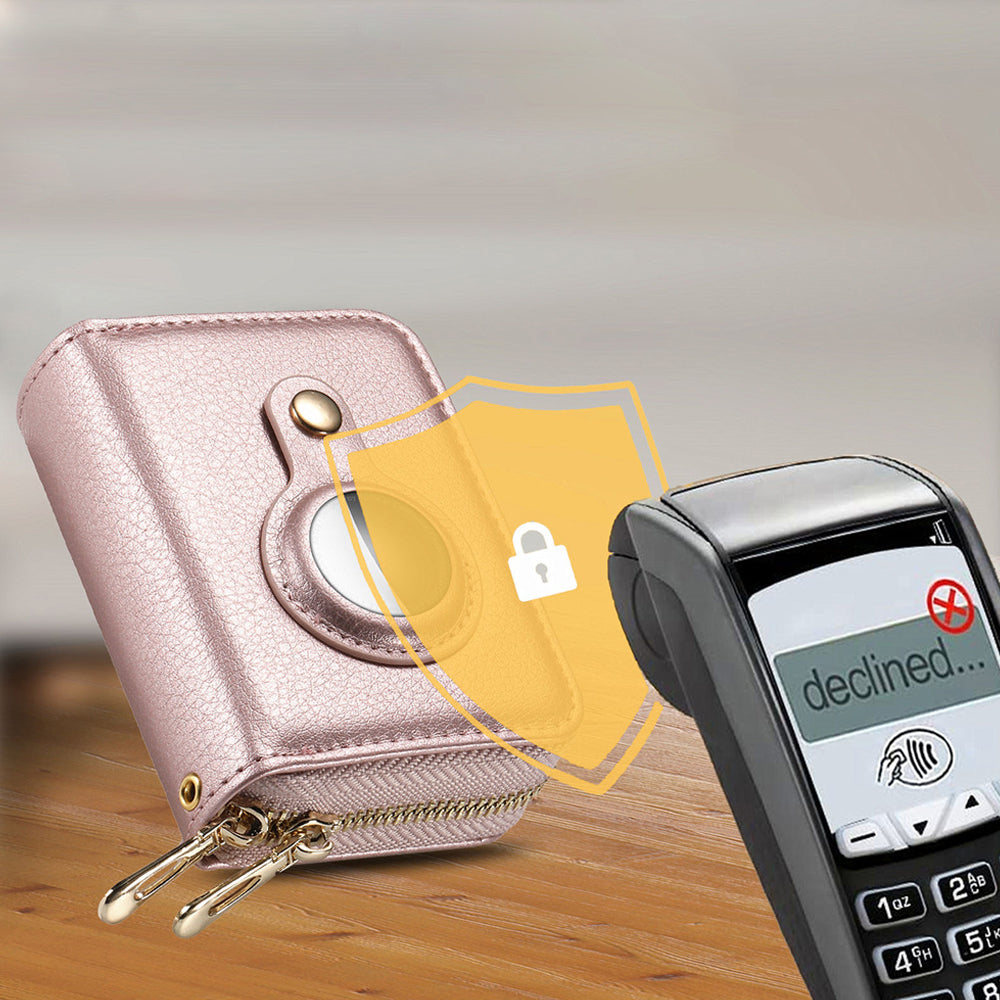 RFID Blocking Wallet Money Clip Purse Case Card Holder for AirTag