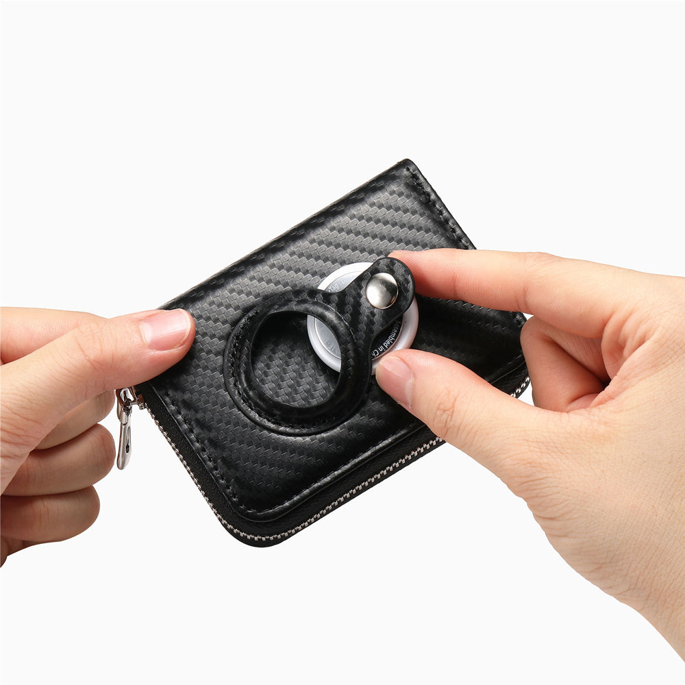 RFID Blocking Wallet Money Clip Purse Case Card Holder for AirTag