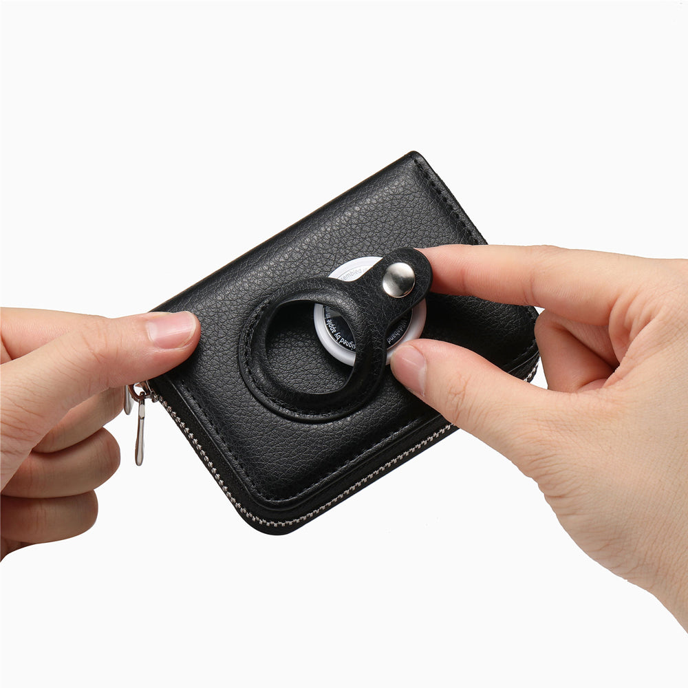 RFID Blocking Wallet Money Clip Purse Case Card Holder for AirTag
