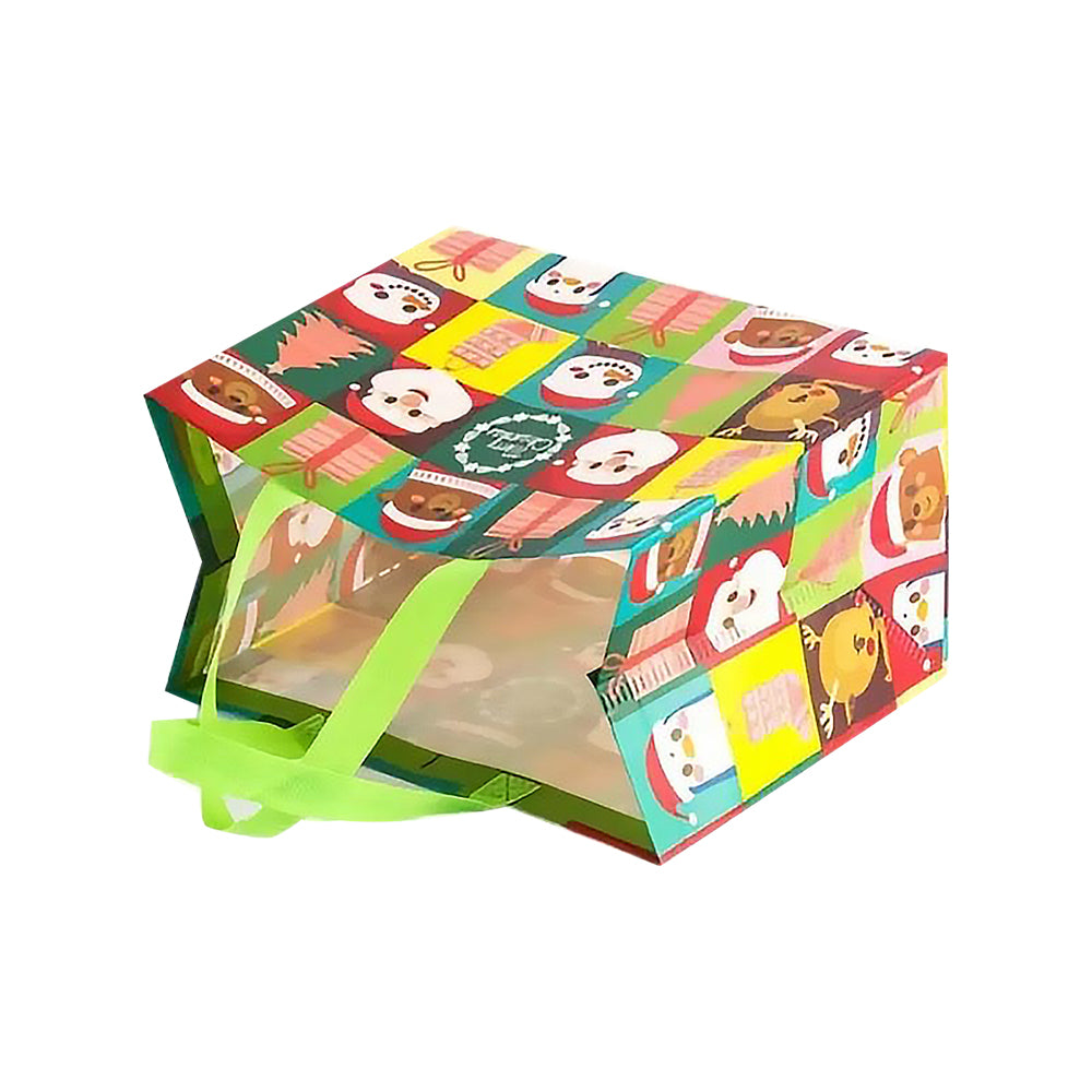 6pcs Christmas Tote Bags With Handle Christmas Treat Bags Xmas Decor-Style 2