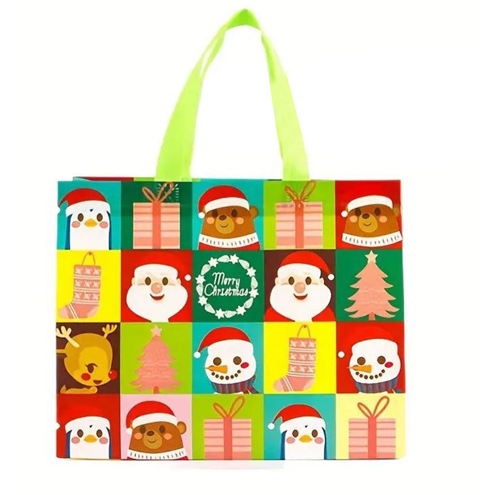 6pcs Christmas Tote Bags With Handle Christmas Treat Bags Xmas Decor-Style 2