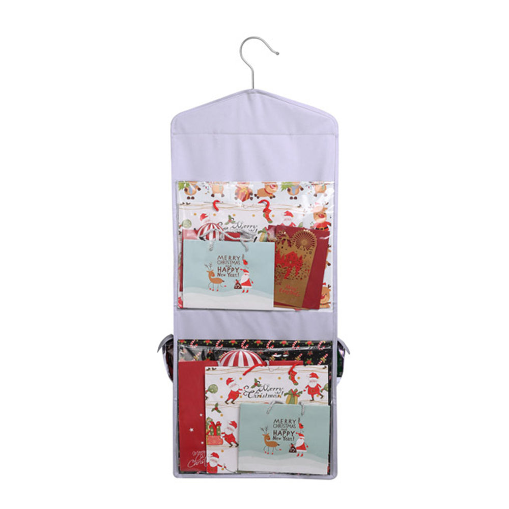 Double Sided Hanging Gift Wrap Organizer Wrapping Paper Bag Storage