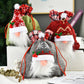 3Pcs 3D Faceless Santa Christmas Gift Bag Candy Bag Christmas Favor Bag Drawstring Bag