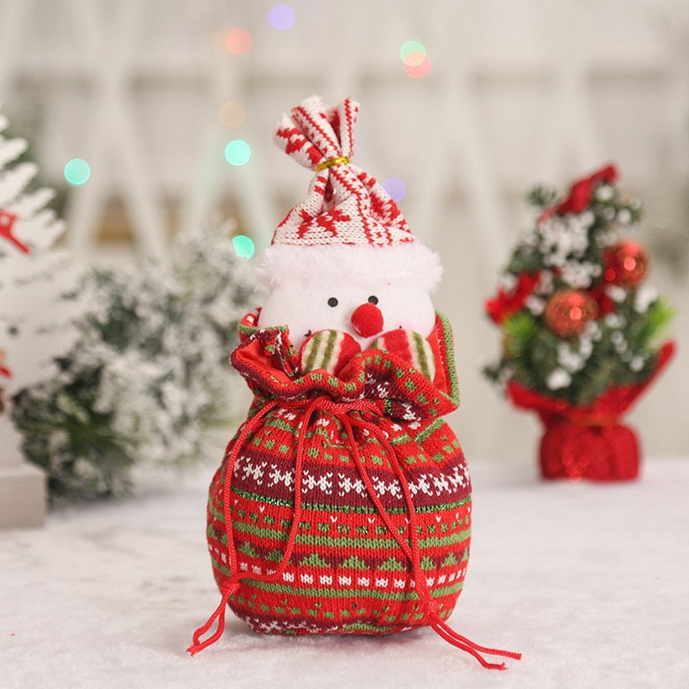Christmas Dolls Bags Candy Bags Festive Drawstring Bags Gifts Santa Bulk