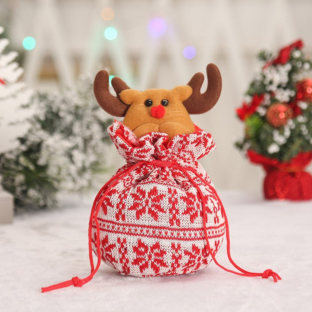 Christmas Dolls Bags Candy Bags Festive Drawstring Bags Gifts Santa Bulk