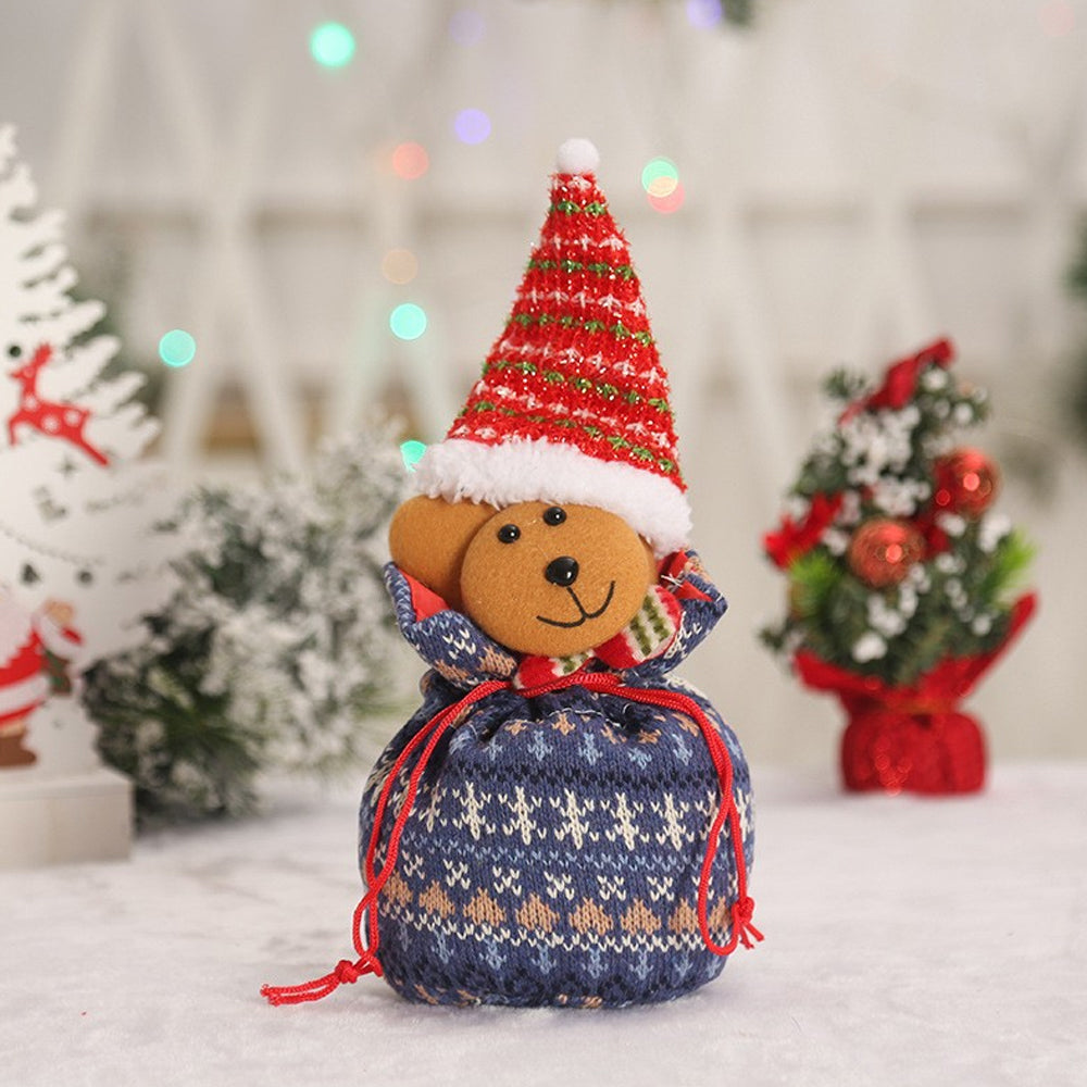 Christmas Dolls Bags Candy Bags Festive Drawstring Bags Gifts Santa Bulk