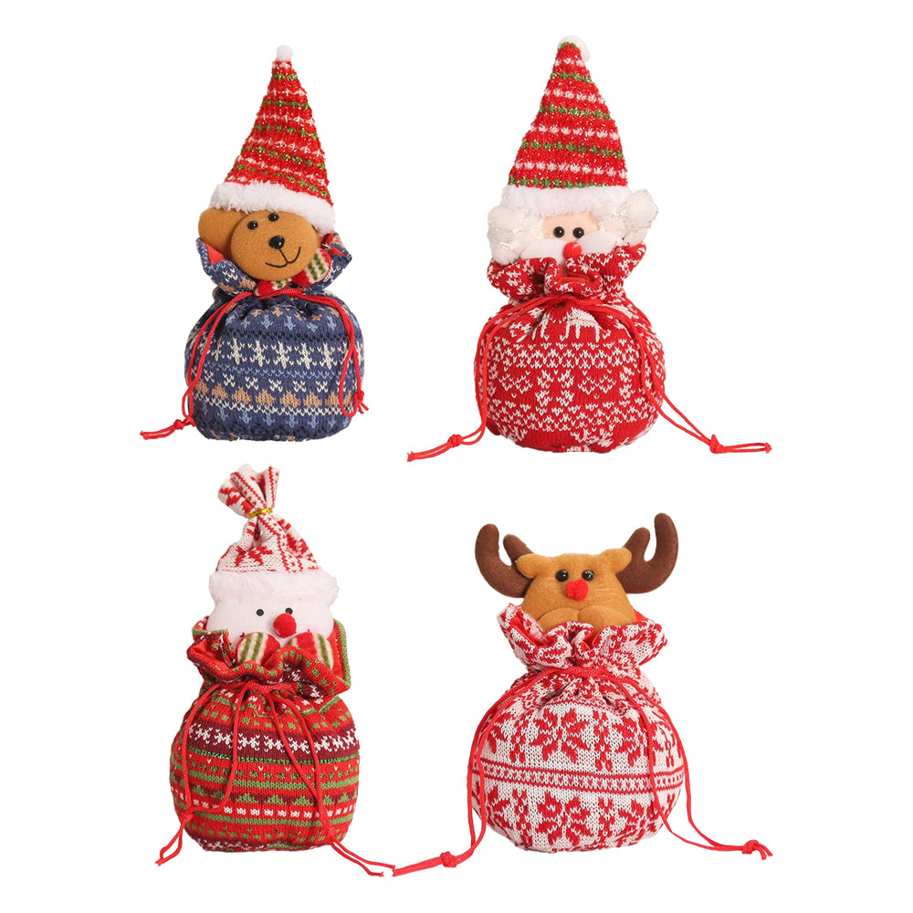 Christmas Dolls Bags Candy Bags Festive Drawstring Bags Gifts Santa Bulk