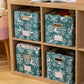 Christmas Reindeer Foldable Storage Basket with Handles