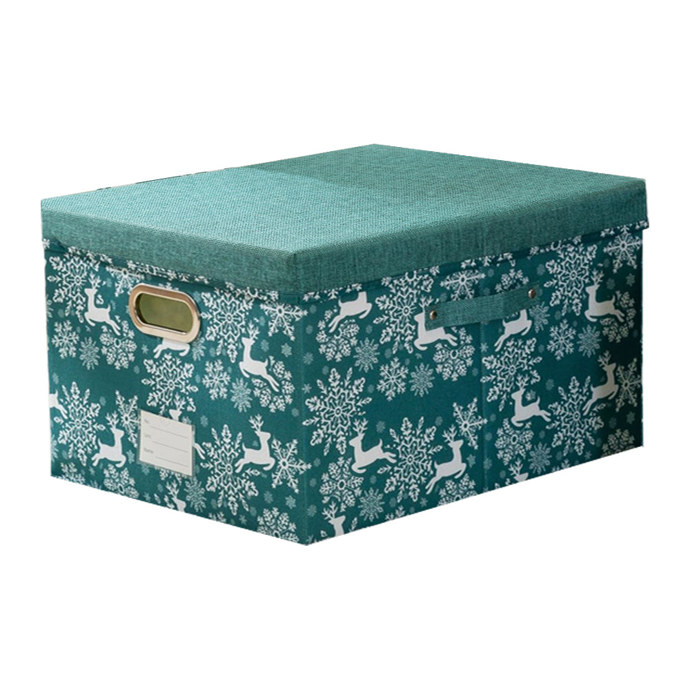 Christmas Reindeer Foldable Storage Basket with Handles